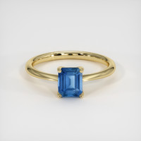 1.24 Ct. Blue Sapphire Ring, 18K Yellow Gold 1