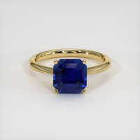 3.22 Ct. Blue Sapphire Ring, 18K Yellow Gold 1