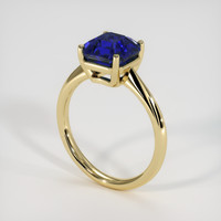 3.22 Ct. Blue Sapphire Ring, 18K Yellow Gold 2