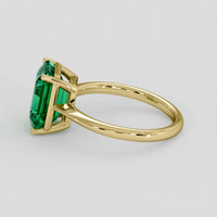 3.44 Ct. Emerald Ring, 18K Yellow Gold 4