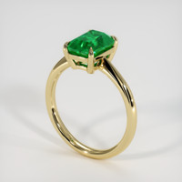 1.50 Ct. Emerald Ring, 18K Yellow Gold 2