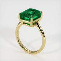 4.19 Ct. Emerald Ring, 18K Yellow Gold 2