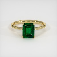 1.94 Ct. Emerald Ring, 18K Yellow Gold 1