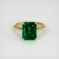 4.25 Ct. Emerald Ring, 18K Yellow Gold 1