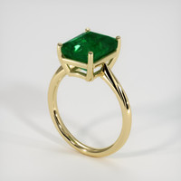 4.25 Ct. Emerald Ring, 18K Yellow Gold 2