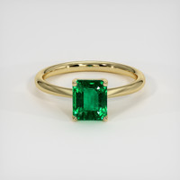 1.76 Ct. Emerald Ring, 18K Yellow Gold 1