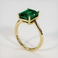 4.18 Ct. Emerald Ring, 18K Yellow Gold 2