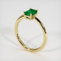 0.95 Ct. Emerald Ring, 18K Yellow Gold 2