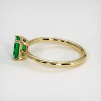 0.95 Ct. Emerald Ring, 18K Yellow Gold 4