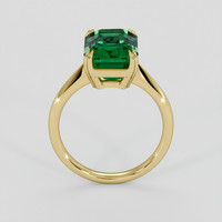 3.86 Ct. Emerald Ring, 18K Yellow Gold 3