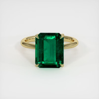 4.58 Ct. Emerald Ring, 18K Yellow Gold 1