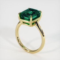 5.47 Ct. Emerald Ring, 18K Yellow Gold 2