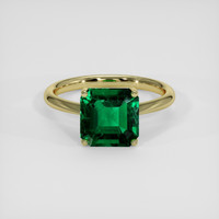 2.68 Ct. Emerald Ring, 18K Yellow Gold 1
