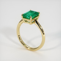 2.22 Ct. Emerald Ring, 18K Yellow Gold 2