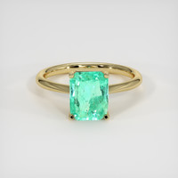 2.18 Ct. Emerald Ring, 18K Yellow Gold 1