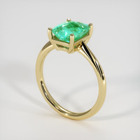 2.18 Ct. Emerald Ring, 18K Yellow Gold 2