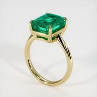 4.97 Ct. Emerald Ring, 18K Yellow Gold 2