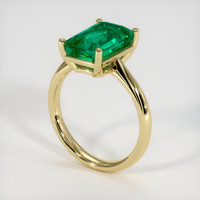 3.92 Ct. Emerald Ring, 18K Yellow Gold 2