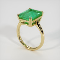 8.31 Ct. Emerald Ring, 18K Yellow Gold 2