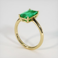 2.26 Ct. Emerald Ring, 18K Yellow Gold 2