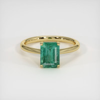 1.58 Ct. Emerald Ring, 18K Yellow Gold 1