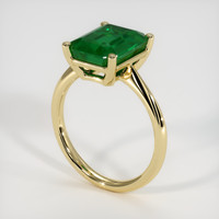 3.48 Ct. Emerald Ring, 18K Yellow Gold 2