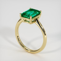 3.44 Ct. Emerald Ring, 18K Yellow Gold 2