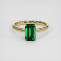 1.27 Ct. Emerald Ring, 18K Yellow Gold 1