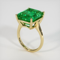 10.50 Ct. Emerald Ring, 18K Yellow Gold 2