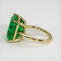 10.50 Ct. Emerald Ring, 18K Yellow Gold 4