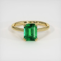 1.72 Ct. Emerald Ring, 18K Yellow Gold 1