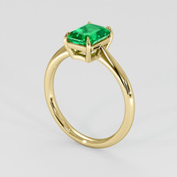 1.23 Ct. Emerald Ring, 18K Yellow Gold 2