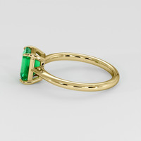 1.23 Ct. Emerald Ring, 18K Yellow Gold 4