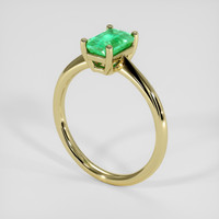 1.03 Ct. Emerald Ring, 18K Yellow Gold 2