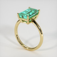 3.72 Ct. Emerald Ring, 18K Yellow Gold 2