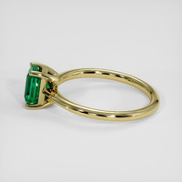 0.95 Ct. Emerald Ring, 18K Yellow Gold 4