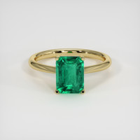 2.30 Ct. Emerald Ring, 18K Yellow Gold 1