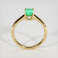 0.93 Ct. Emerald Ring, 18K Yellow Gold 3