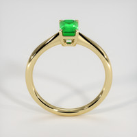 0.71 Ct. Emerald Ring, 18K Yellow Gold 3