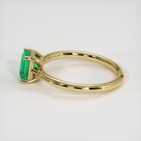 0.89 Ct. Emerald Ring, 18K Yellow Gold 4
