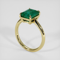 2.69 Ct. Emerald Ring, 18K Yellow Gold 2