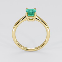 1.00 Ct. Emerald Ring, 18K Yellow Gold 3
