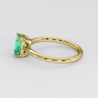 1.00 Ct. Emerald Ring, 18K Yellow Gold 4