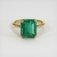 5.95 Ct. Emerald Ring, 18K Yellow Gold 1