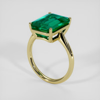 7.73 Ct. Emerald Ring, 18K Yellow Gold 2