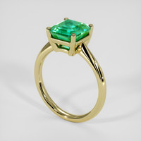 2.46 Ct. Emerald Ring, 18K Yellow Gold 2