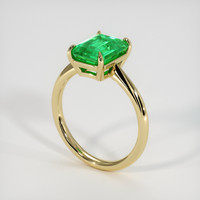2.92 Ct. Emerald Ring, 18K Yellow Gold 2