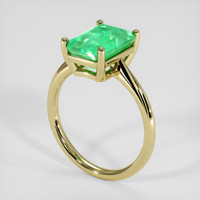 2.92 Ct. Emerald Ring, 18K Yellow Gold 2