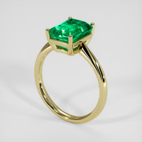2.82 Ct. Emerald Ring, 18K Yellow Gold 2