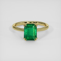 2.08 Ct. Emerald Ring, 18K Yellow Gold 1